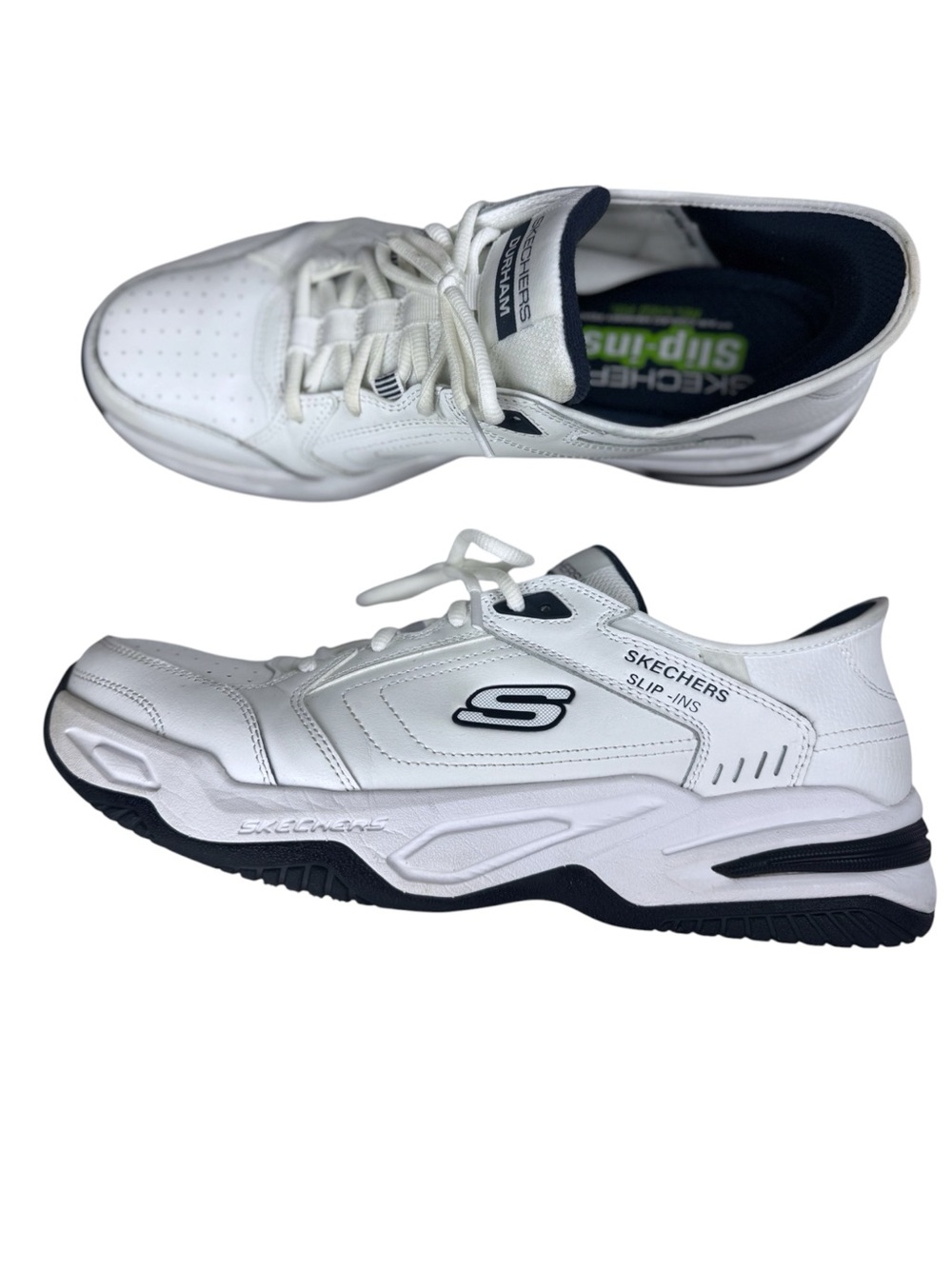 Skechers Men Slip ins Durham Sneakers White Sz 13